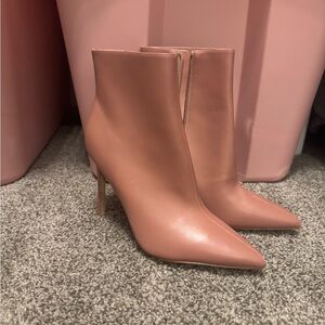 Elegant Dusty Rose Ankle Boots